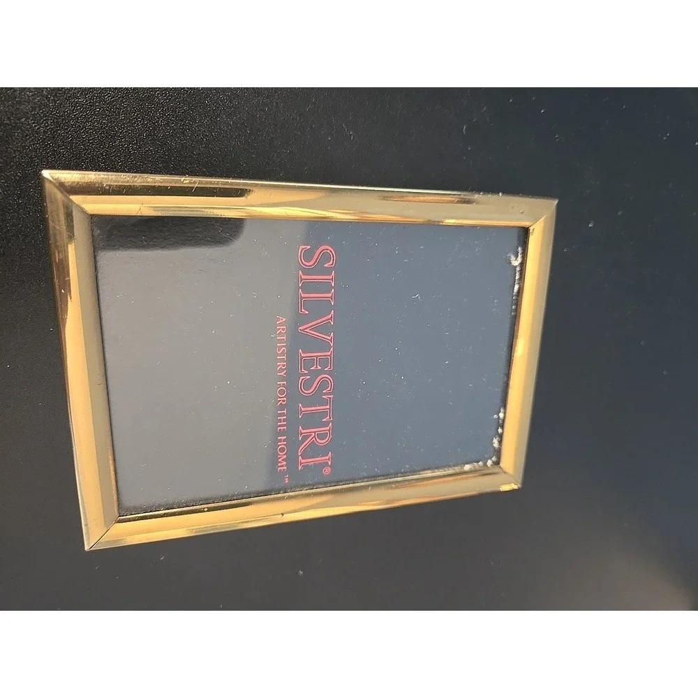Vintage Lot Of 5 MCM‎ Metal Picture Frames Gold Tone Easel Mini Wedding Art Wall